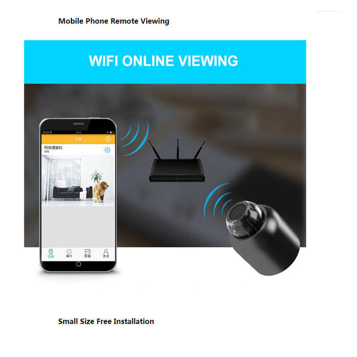 Mini caméra Wifi 1080P – Sécurité de surveillance sans fil avec vision nocturne, détection de mouvement, enregistrement audio à 160 degrés, compatible Google Play – Parfait pour la surveillance de bébé et les besoins de caméra IP