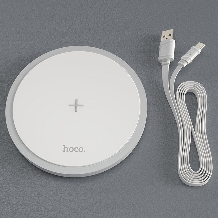 HOCO CW26 Wireless Charger - Fast Charging 7.5W / 10W / 15W Compatibility with iPhone 14 Pro Max, Samsung, Xiaomi 13, TWS Headsets - Ideal for Seamless and Convenient Device Charging - Shopsta EU