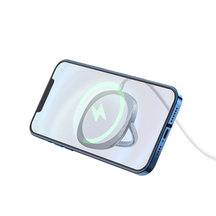 HOCO CW35 - 15W Magnetic Holder PD Fast Charging Wireless Charger for iPhone 12 Series, Samsung Galaxy S21 & More - Perfect for Huawei Mate40, OnePlus 9 Pro Users & Smartphone Enthusiasts - Shopsta EU