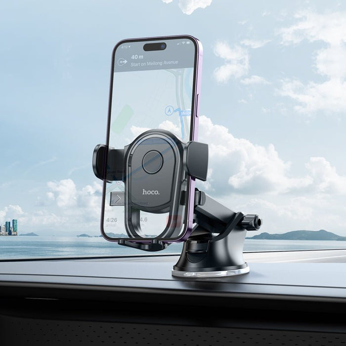 HOCO H5 Universal Phone Holder - 360 Rotation Suction Cup, GPS Vehicle Mounts, Compatible with iPhone 14 Pro Max, 13, 12, Samsung, Xiaomi - Ideal for Secure and Convenient Phone Placement in Vehicles - Shopsta EU