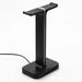 Inphic H100 Headset Stand - Dual USB Ports, Colorful Light Base, Headphone Hanger, Mount Holder - Perfect for Office & Home Decor - Shopsta EU