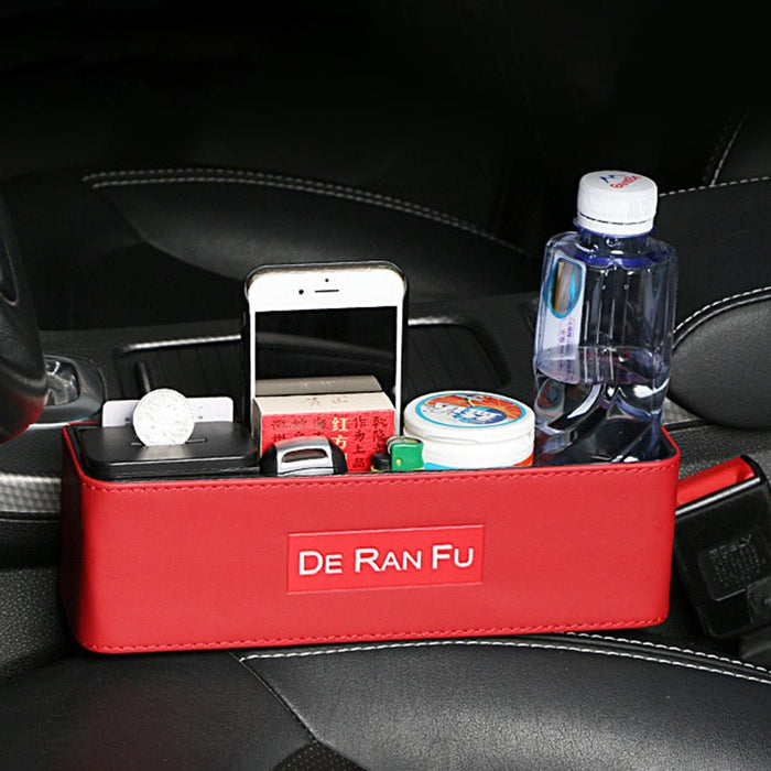 Leather Car Seat Gap Storage Box - Multifunctional Organizer for Mobile Phone and Water Cup - Ideal Solution for Keeping Car Interior Neat and Organized - Shopsta EU