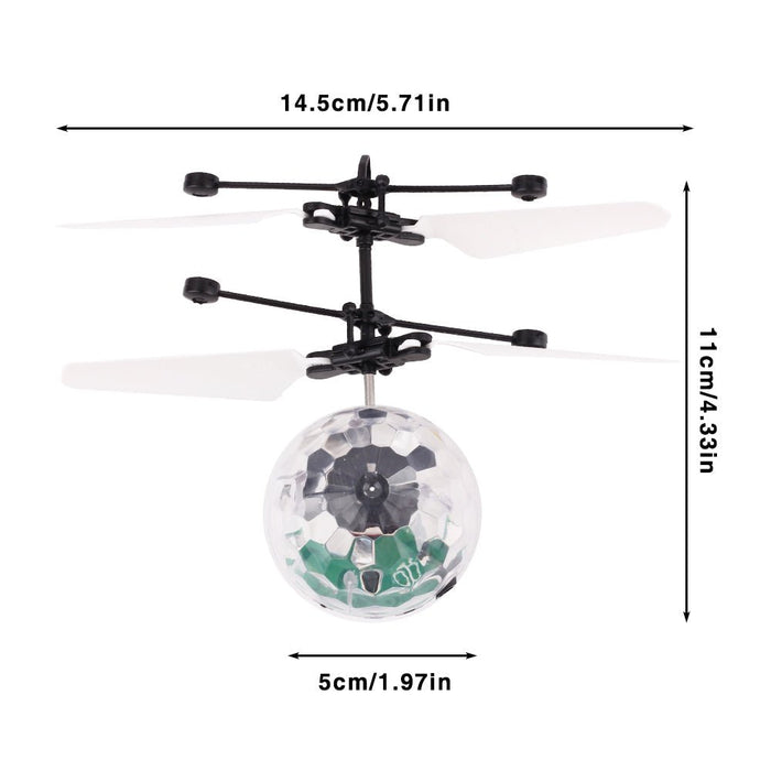 Mini Gesture Sensing Helicopter - Levitation Flying LED Light Crystal Ball RC Kids Toys - Perfect Gift for Children's Entertainment and Fun - Shopsta EU