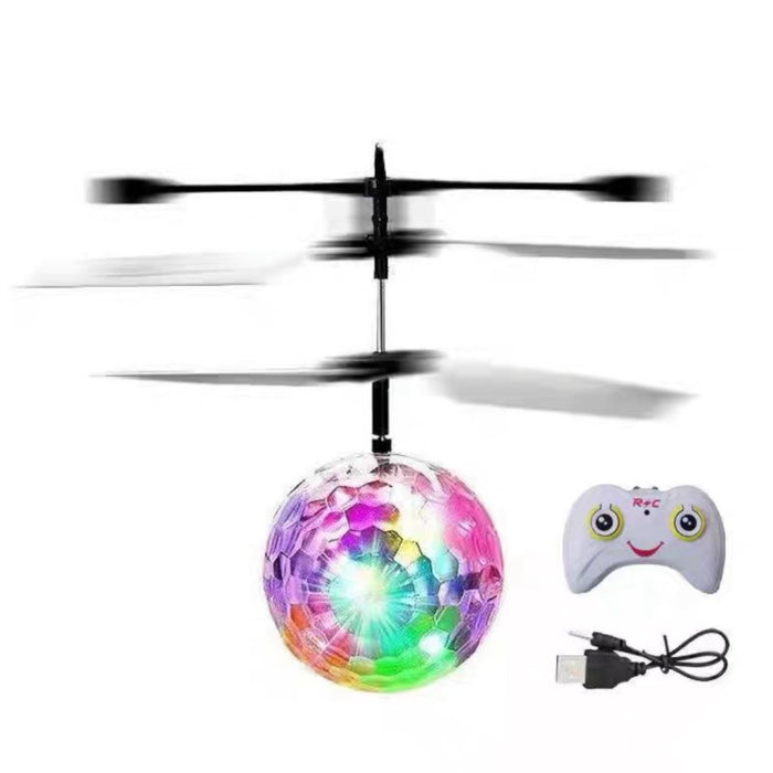 Mini Gesture Sensing Helicopter - Levitation Flying LED Light Crystal Ball RC Kids Toys - Perfect Gift for Children's Entertainment and Fun - Shopsta EU