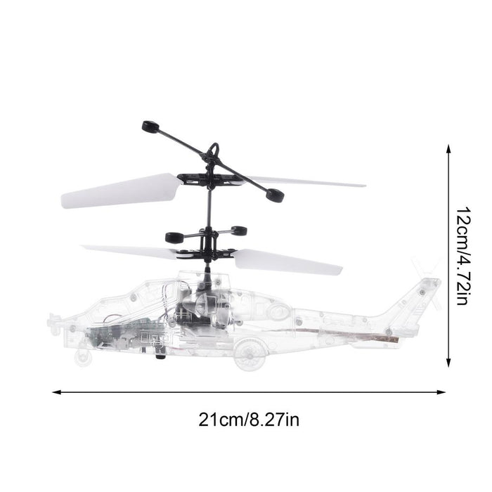 Smart Levitation RC Helicopter - Gesture Sensing, LED Light, Altitude Hold, Transparent Design - Perfect Kids Toy - Shopsta EU