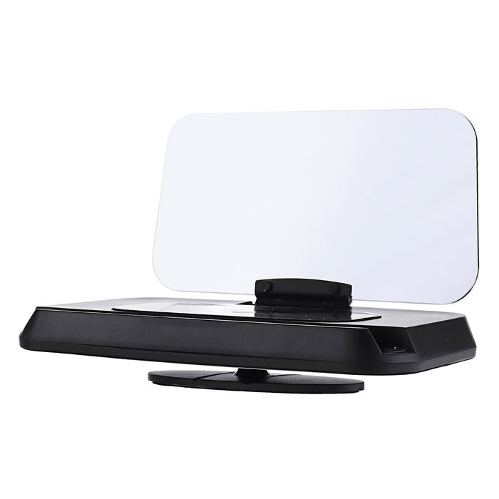 Universal Mirror HUD - Head Up Display Car Gadget with Cell Phone GPS Navigation, Image Reflector, Holder Stand and Speed Projector - Car Enthusiasts Solution for Speedometer in KMH & MPH - Shopsta EU