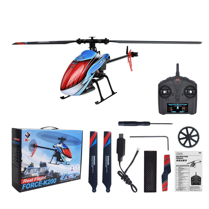 WLtoys XK K200 - 4CH 6-Axis Gyro Altitude Hold, Optical Flow Localization, Flybarless RC Helicopter - Perfect for Beginners and RTF Enthusiasts - Shopsta EU