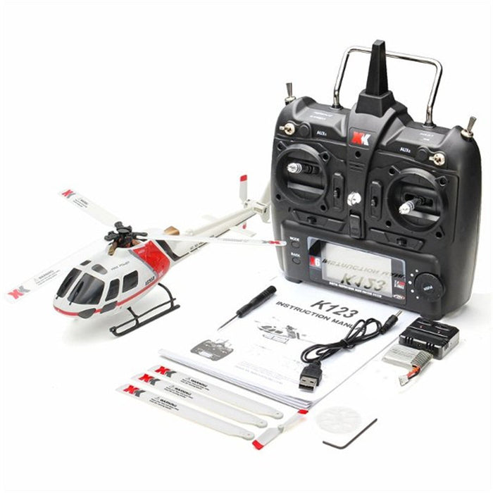 XK K123 6CH AS350 - Brushless Scale RC Helicopter BNF/RTF Mode 2 - Perfect for Remote Control Enthusiasts - Shopsta EU